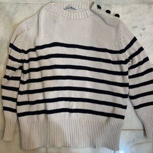 Zara Striped Knit Crewneck Sweater